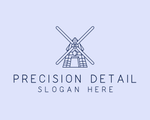 Farm Windmill Barn logo design