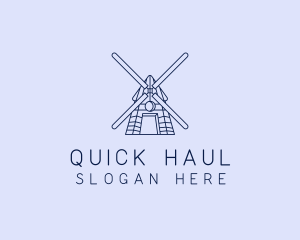 Farm Windmill Barn logo design