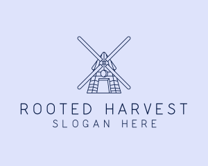 Farm Windmill Barn logo design