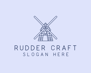 Farm Windmill Barn logo design