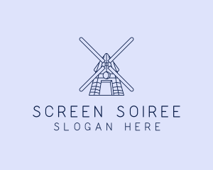 Farm Windmill Barn logo design