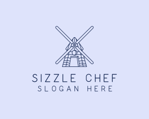 Farm Windmill Barn logo design