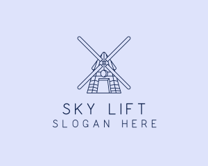 Farm Windmill Barn logo design