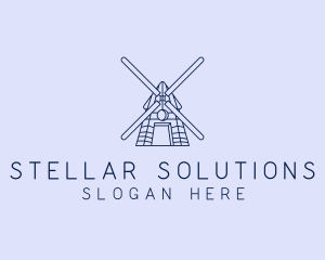 Farm Windmill Barn logo design