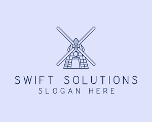 Farm Windmill Barn logo design