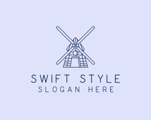 Farm Windmill Barn logo design