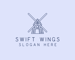 Farm Windmill Barn logo design