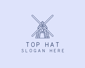 Farm Windmill Barn logo design