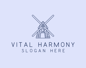 Farm Windmill Barn logo design