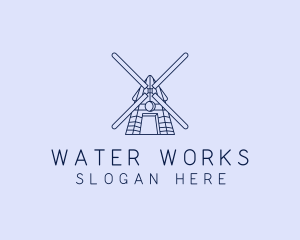 Farm Windmill Barn logo design