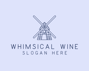 Farm Windmill Barn logo design