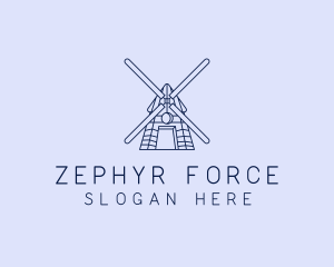 Farm Windmill Barn logo design