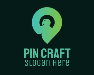 Bird Location Pin logo design