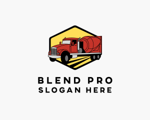 Cement Mixer Truck logo design