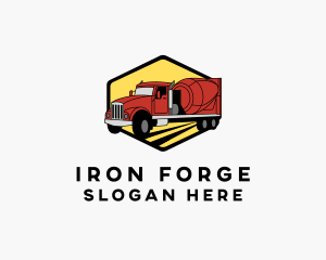 Cement Mixer Truck logo design