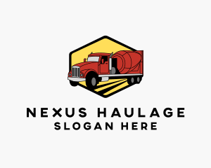 Cement Mixer Truck logo design