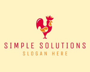 Red Chicken Rooster logo design