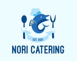 Nautical Dolphin Chef  logo design