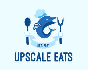 Nautical Dolphin Chef  logo design