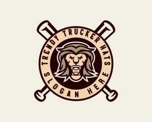 Lion Baseball League logo design