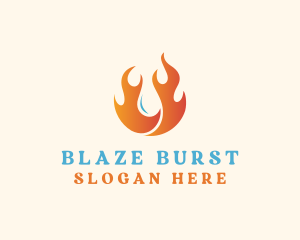 Flame Heating Energy logo design