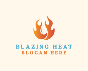 Flame Heating Energy logo design