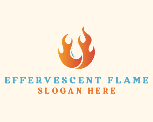 Flame Heating Energy logo design