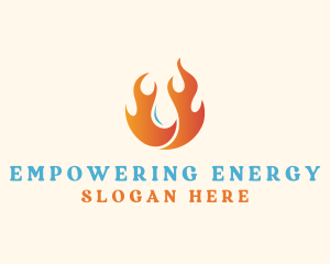 Flame Heating Energy logo design