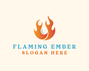 Flame Heating Energy logo design