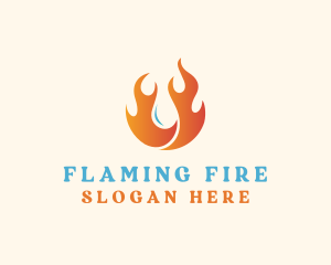 Flame Heating Energy logo design