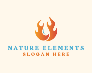 Flame Heating Energy logo design