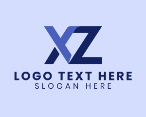 Digital Letter XZ Monogram logo