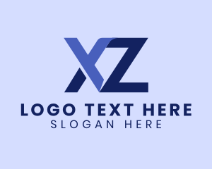 Digital Letter XZ Monogram Logo