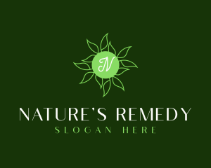 Natural Organic Leaves logo design