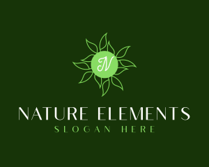 Natural Organic Leaves logo design