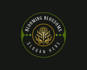 Botanical Flower Blossom logo design