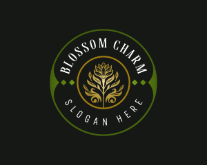 Botanical Flower Blossom logo design