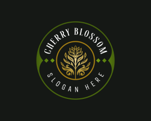 Botanical Flower Blossom logo design