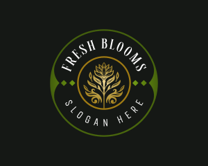 Botanical Flower Blossom logo design