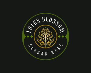 Botanical Flower Blossom logo design