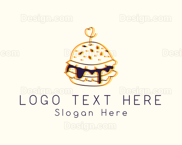 Hamburger Sandwich Snack Logo