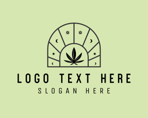 Cosmic Marijuana Leaf logo