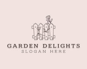 Garden Backyard Fence logo design