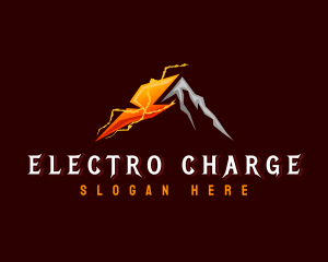 Electric Bolt Mountain logo design