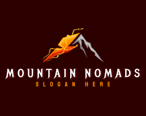 Electric Bolt Mountain logo design