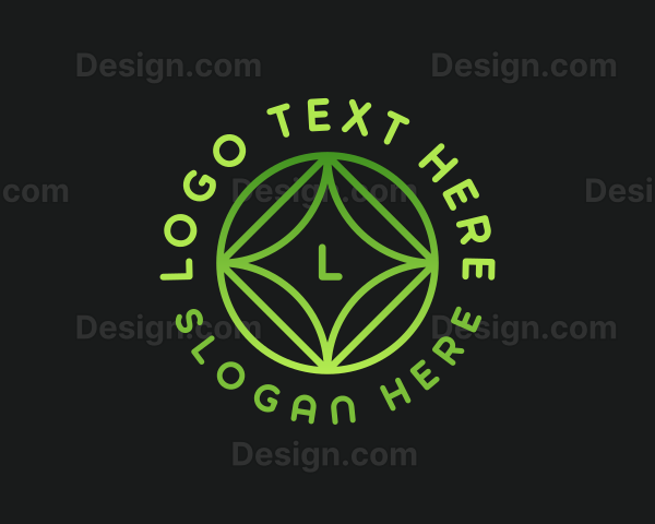 Geometric Four Leaf Logo