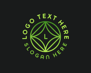 Geometric Four Leaf logo