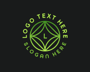 Geometric Four Leaf Logo