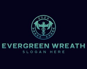 Medical Hospital Wreath logo design