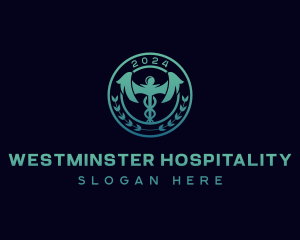 Medical Hospital Wreath logo design